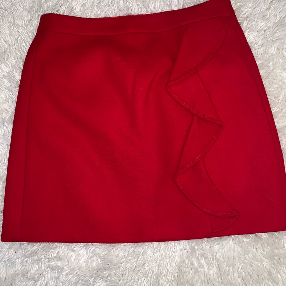 J. Crew Red Mini Skirt